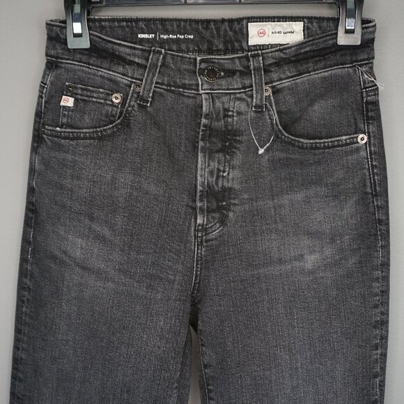 New AG Kinsley AG-ED High Rise Pop Crop Jeans in 10 Years Bonfire size 25 - Picture 4 of 16